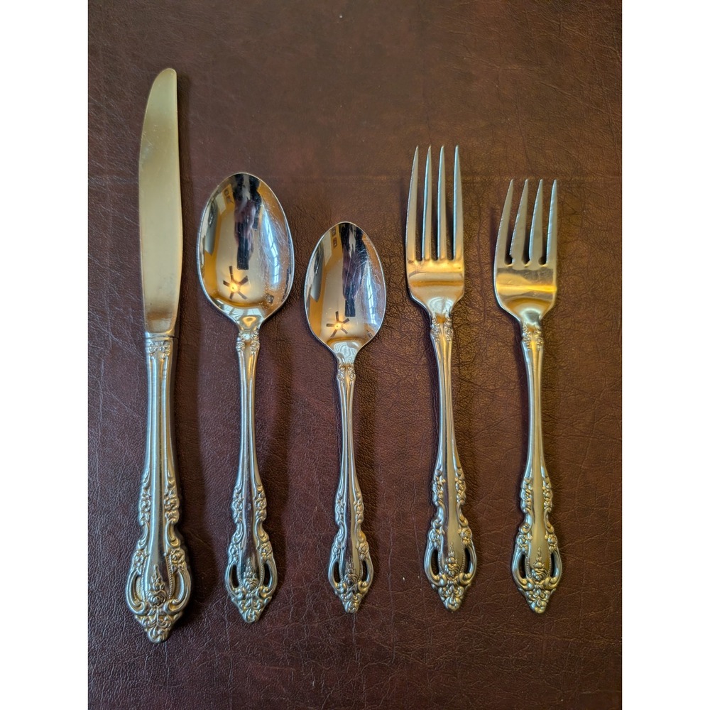 Oneida Community Brahms Stainless Steel 5pc Flatware Place Setting Silverware